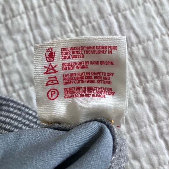 NWT VTG Pringle cashmere grey/white Aline skirt w/ elastic waistband - Picture 5 of 10